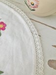 画像6: フランス お花の刺繍が素朴で かわいいテーブルクロス