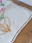 画像6: フランス お花の刺繍が素朴で かわいいテーブルクロス