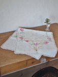 画像7: フランス お花の刺繍が素朴で かわいいテーブルクロス