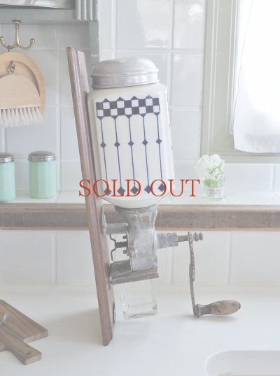 画像5: フランス 格子柄がかわいい コーヒーグラインダー