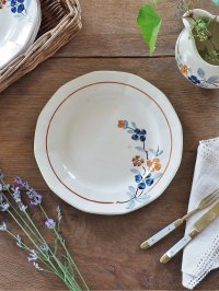 フランス 手描きのお花がかわいい サルグミンヌ製 デザートプレート
