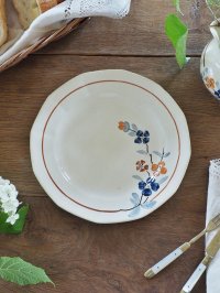 フランス 手描きのお花がかわいい サルグミンヌ製 デザートプレート
