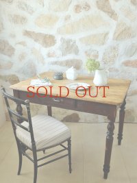 フランス オリジナルペイントが 素敵な大人っぽい ダイニングテーブル  50%OFF 