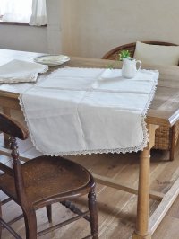 フランス 繊細な刺繍が素敵な テーブルクロス