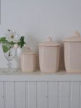画像8: フランス ディゴワン製 お花がかわいい陶器製 キャニスター４個セット