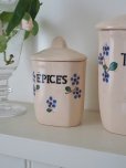 画像4: フランス ディゴワン製 お花がかわいい陶器製 キャニスター４個セット