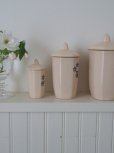 画像6: フランス ディゴワン製 お花がかわいい陶器製 キャニスター４個セット