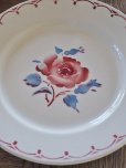 画像4: フランス バドンヴィレー製 薔薇の模様の デザートプレート