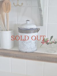 フランス ホーロー製大人っぽい デザインのキャニスター  20%OFF 