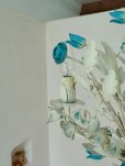 画像12: フランス ブルーの小花が素敵な アイアンシャンデリア