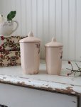 画像8: フランス ディゴワン製 お花がかわいい陶器製 キャニスター2個セット