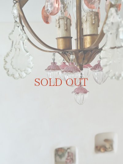 画像12: フランス レアなパーツがかわいい シャンデリア