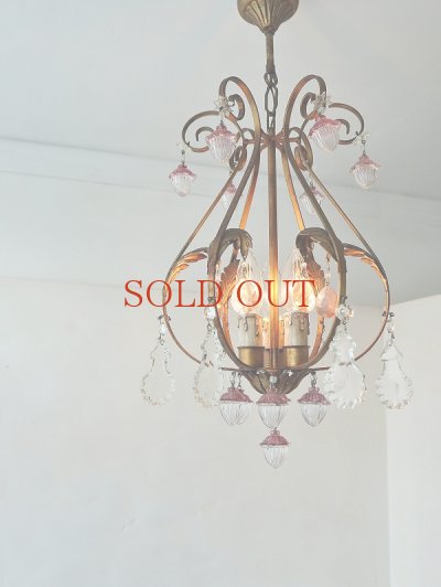 画像7: フランス レアなパーツがかわいい シャンデリア
