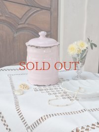 フランス LUC&Cホーロー製 ピンクキャニスター  20%OFF 