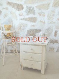 フランス フォルムがかわいい 3段ドローワー  30%OFF 