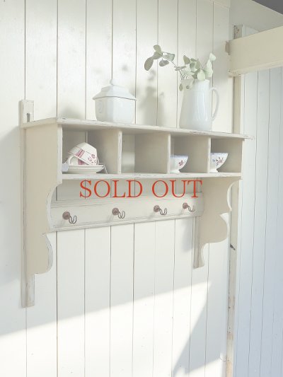画像2: フランス フォルムがかわいい 木製シェルフ  40%OFF 
