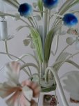 画像13: フランス やさしいお花がかわいい 5灯アイアンシャンデリア