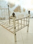 画像5: フランス 木＆真鍮製 レアドールベッド