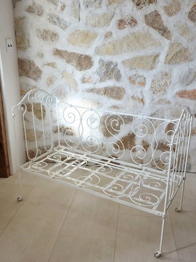 画像2: フランス アイアン製 チャイルドベッド