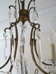 画像10: フランス ガラスのパーツが素敵な 4灯シャンデリア