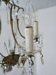 画像12: フランス ガラスのパーツが素敵な 4灯シャンデリア