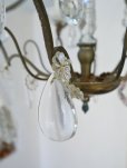 画像18: フランス ガラスのパーツが素敵な 4灯シャンデリア