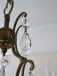 画像9: フランス ガラスのパーツが素敵な 4灯シャンデリア