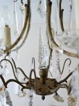 画像11: フランス ガラスのパーツが素敵な 4灯シャンデリア