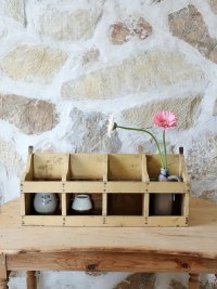 フランス 素朴なボックス型 木製シェルフ
