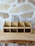 画像8: フランス 素朴なボックス型 木製シェルフ