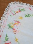 画像11: フランス お花模様の刺繍が かわいいテーブルクロス