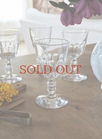 フランス 切子細工の ワイングラス