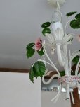 画像13: フランス 小さな薔薇の花がやさしい アイアンシャンデリア