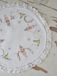 画像8: フランス お花の刺繍がかわいい テーブルクロス