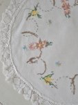 画像9: フランス お花の刺繍がかわいい テーブルクロス