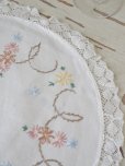 画像5: フランス お花の刺繍がかわいい テーブルクロス