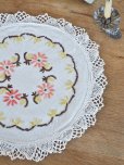 画像3: フランス お花の刺繍がかわいい テーブルクロス