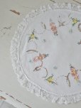 画像7: フランス お花の刺繍がかわいい テーブルクロス
