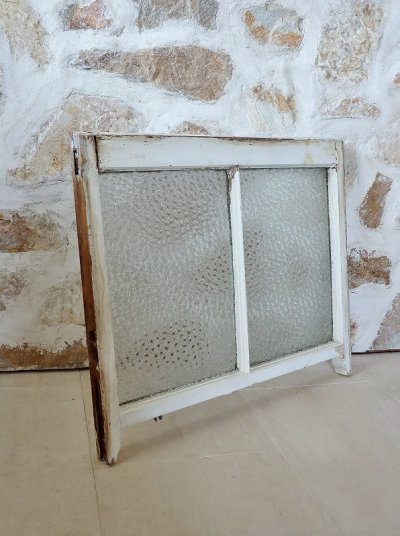 画像8: イギリス デージーガラスがかわいい 木製格子窓   20%OFF 