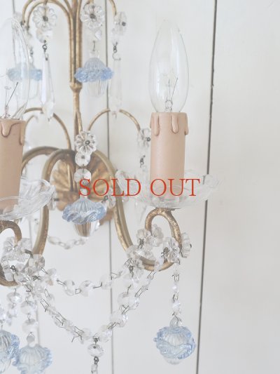 画像9: フランス ガラスパーツがレアで かわいいウォールランプ