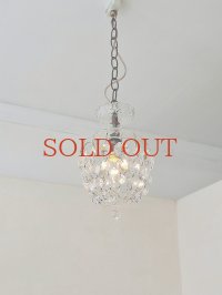 フランス カットガラスが綺麗な ミニシャンデリア  20%OFF 