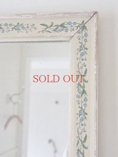 画像5: フランス 勿忘草がかわいい 木製ミラー