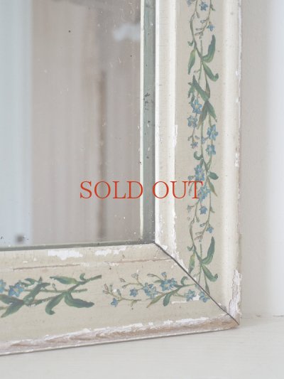 画像7: フランス 勿忘草がかわいい 木製ミラー