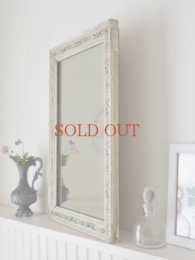 画像8: フランス 勿忘草がかわいい 木製ミラー