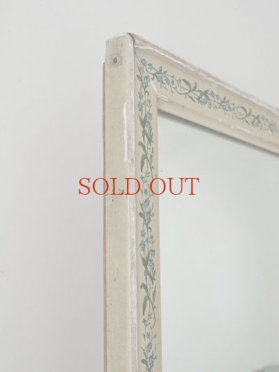 画像11: フランス 勿忘草がかわいい 木製ミラー