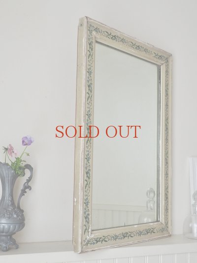 画像10: フランス 勿忘草がかわいい 木製ミラー