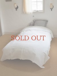 フランス 小さなイニシャルがかわいい シンプルなリネンベッドカバー  10%OFF 