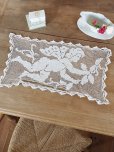 画像9: フランス エンジェルがかわいい フィレレース テーブルセンター