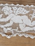 画像4: フランス エンジェルがかわいい フィレレース テーブルセンター