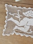 画像10: フランス エンジェルがかわいい フィレレース テーブルセンター